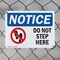 Signmission Do Not Step Here, 10 in W x Rectangle, Plastic OS-2PACK-NS-P-710-L-11377 - alternate 2